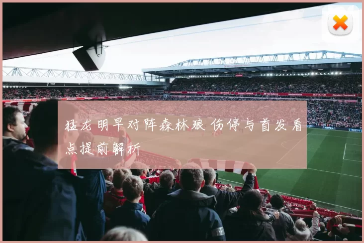 猛龙明早对阵森林狼 伤停与首发看点提前解析